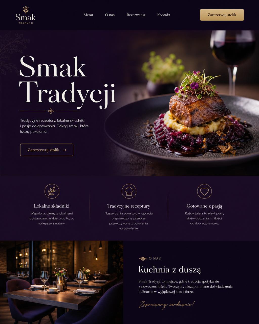 Projekt strony Restauracja Bella